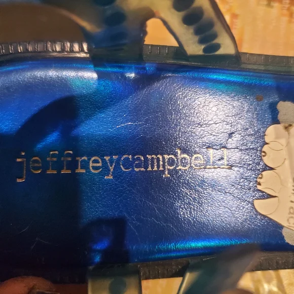 JEFFREY CAMPBELL Rhinestone Jelly Sandals 8 - Picture 3 of 10